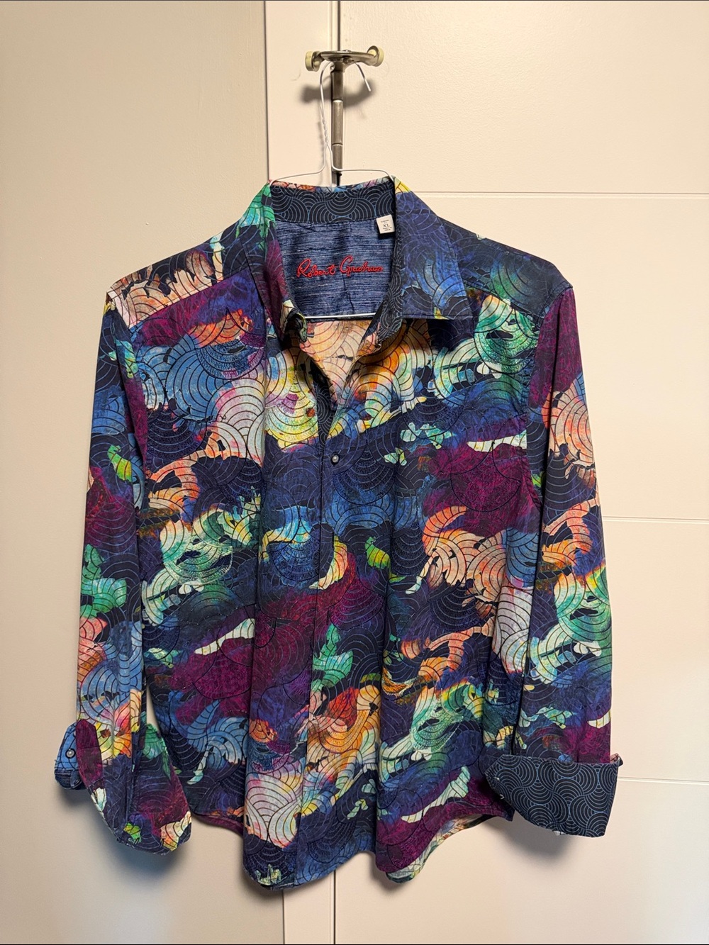 Robert Graham Multicolor Wave-Print Long Sleeve Shirt (Classic Fit)